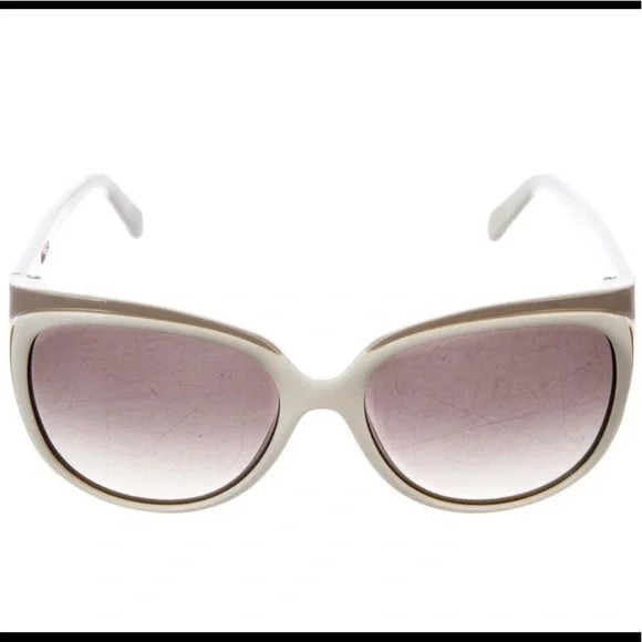 FENDI neutral sunglasses gold FF logo FENDI Zucca Gold-Frame Brown Lens FF Logo Sunglasses | eBay main image 2